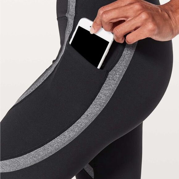 Lululemon Wild Twist 7/8 Tight 25 in. Black Heathered  Gray. Size 6. - Picture 4 of 12